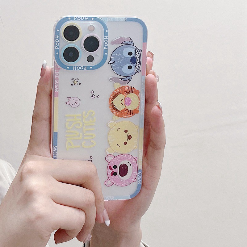 Lovely Winnie The Pooh Tigger Soft Case HP Realme C11 2020 2021 C20 C20A C21 C12 Narzo 20 C25 C21Y C25Y C15 5 5S 5i C3 8 Pro C35 C31 8i 9i Camera Protector Casing