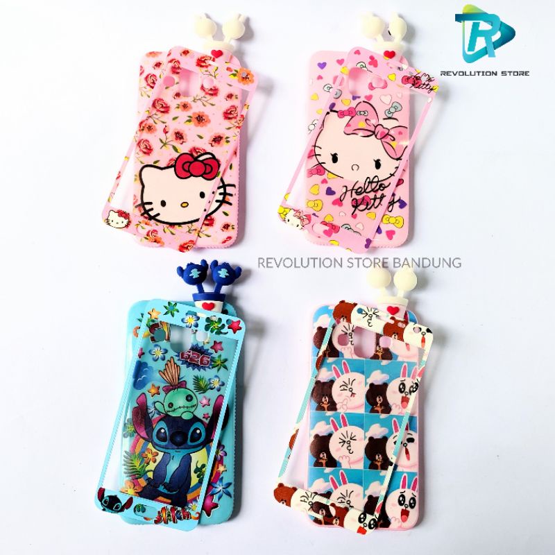 Silikon Hp Samsung J7 Duo Karakter Doraemon Hello Kitty Melody Mickey Minnie Mouse Tsumtsum Diasi Do