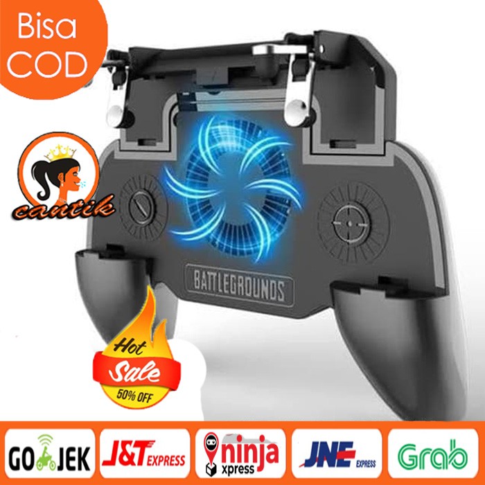 GAMEPAD SR PUBG ROS FF POWERBANK KIPAS TRIGGER L1 R1 GAMEPAD 4IN1 SR