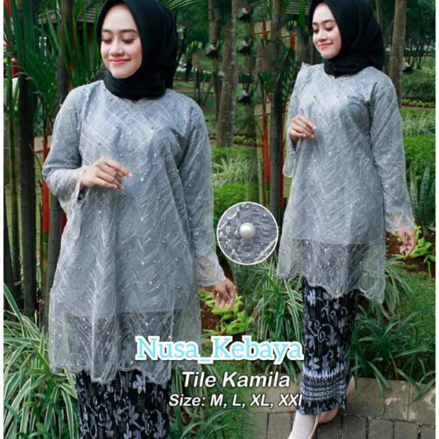 Baru !!! Kebaya Tulle Setelan Kebaya dan Rok Plisket Tunik ...