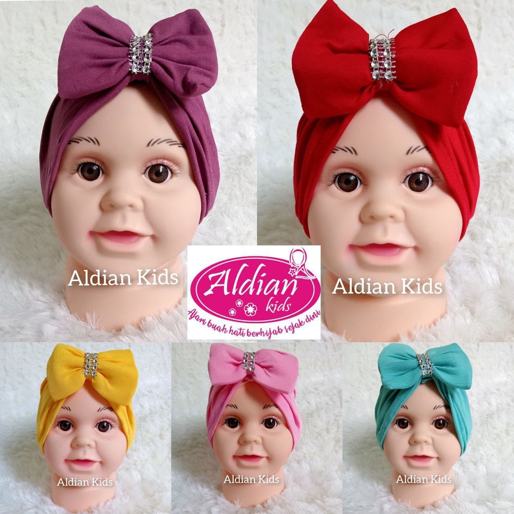 Jilbab Anak Bayi Balita Turban Pita Usia 0-3 Tahun Bahan Jersey Terbaru Termurah / Alody's Collection