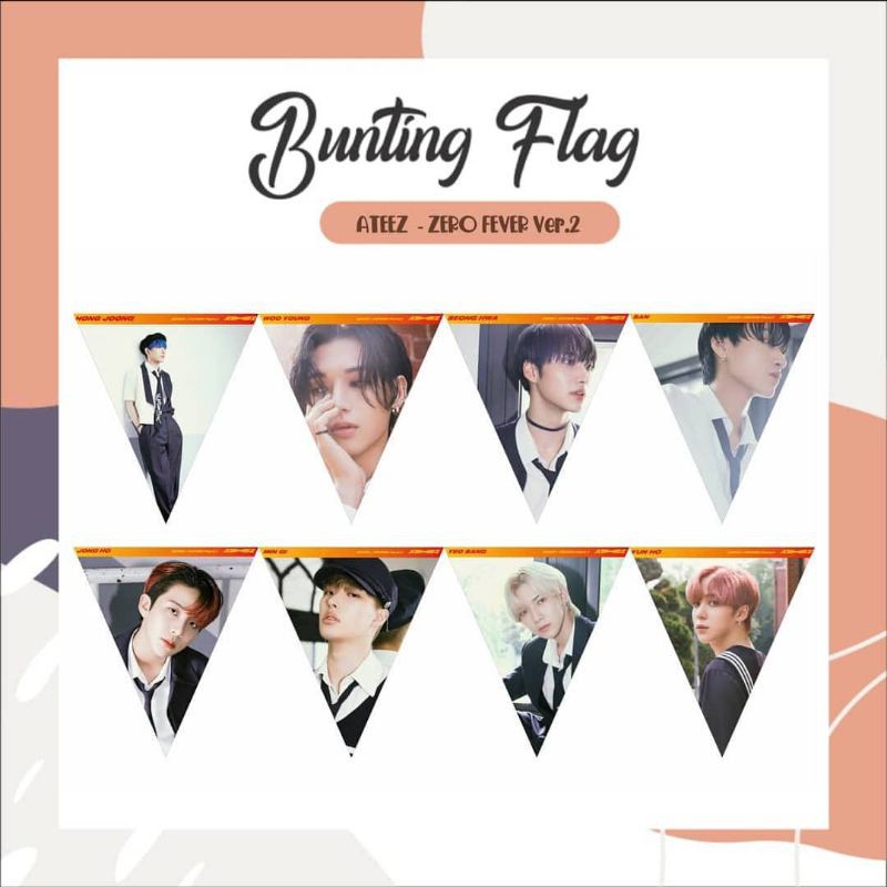 ATEEZ Bunting flag Mini polaroid Polaroid Sign Ateez