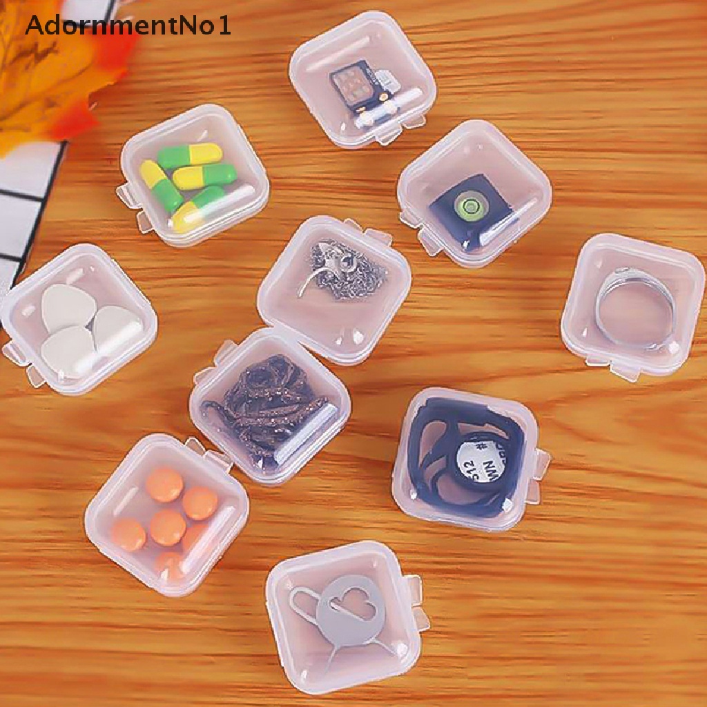 (AdornmentNo1) 20pcs / Set Kotak Penyimpanan Perhiasan Bahan Plastik Transparan