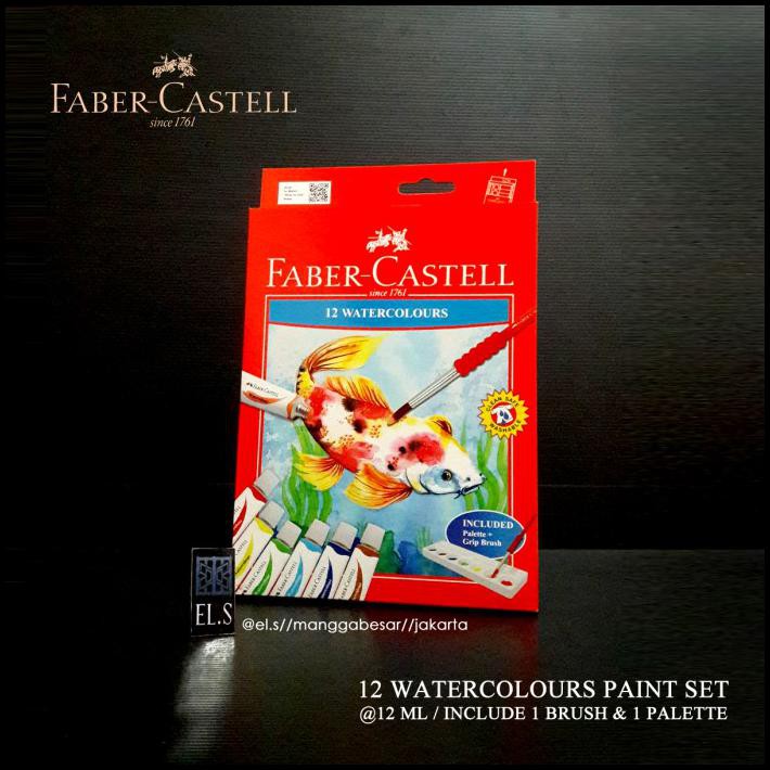 

Cuci Gudang Faber Castell Watercolours 12 Warna 12 Ml ( Cat Air )