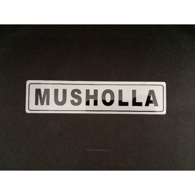 

sign label / sign board Musholla ukuran 19.5cm x 4.5cm