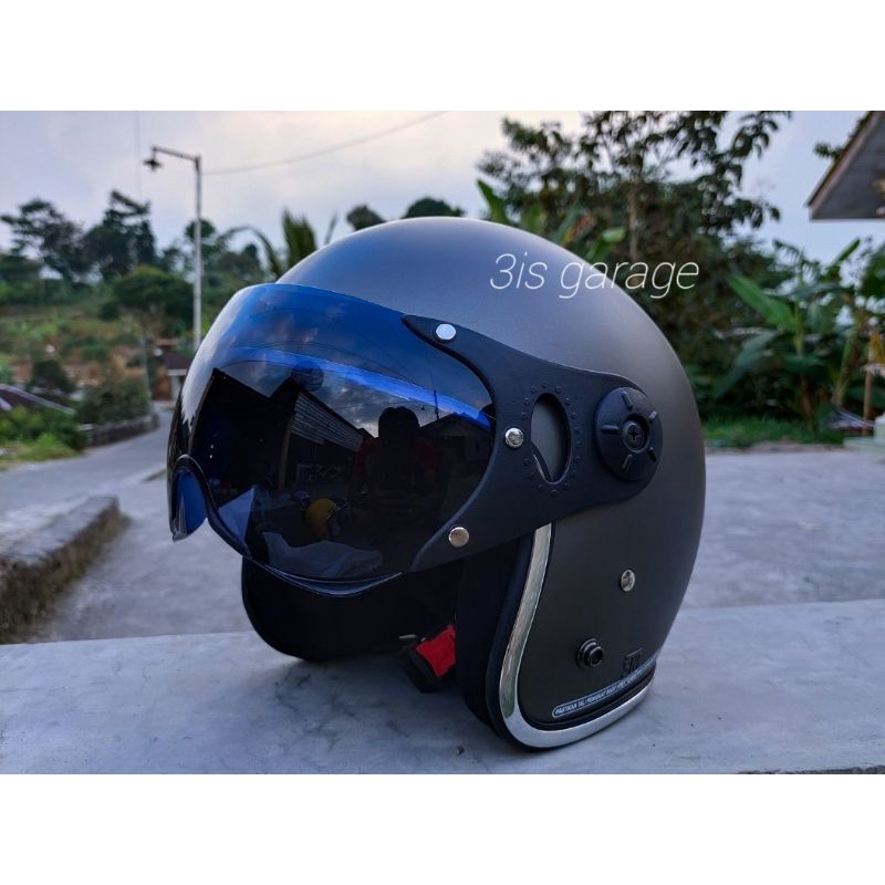 HELM BOGO PILOT ITALY LIST CHROME WANITA DEWASA SNI