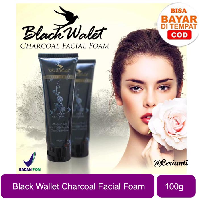 FACIAL FOAM BLACK WALET 100GR | PEMBERSIH WAJAH | FACE WASH_Lynn Design