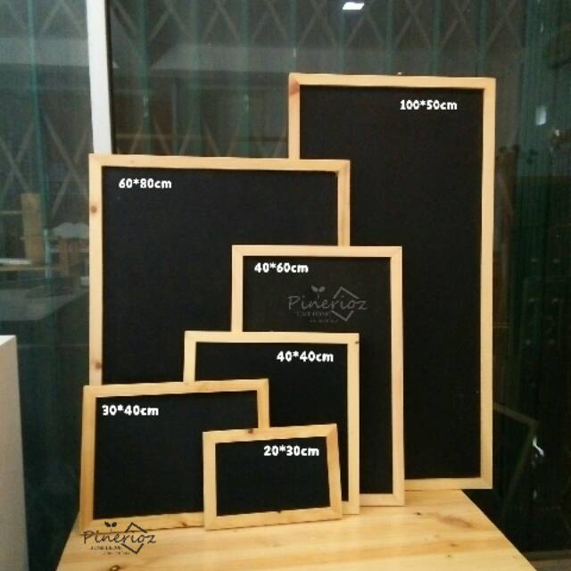

[PINERIOZ] Papan Tulis Kapur 60*80cm (gantung) / Blackboard / Chalkboard
