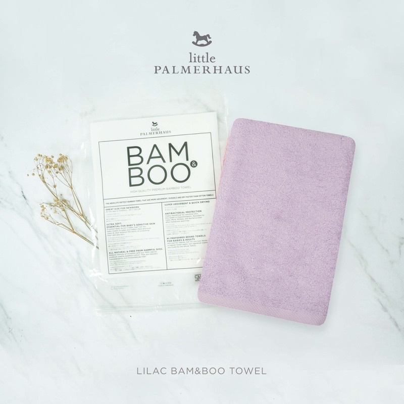 Handuk Bayi Anak Little Palmerhaus bamboo - BAM &amp; BOO Premium Baby Towel