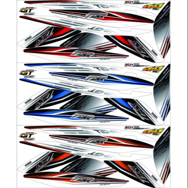 Striping Mio GT Variasi Sticker Stiker Scotlite Skotlet Motor Body List Skotlet Listt Motor Lis List