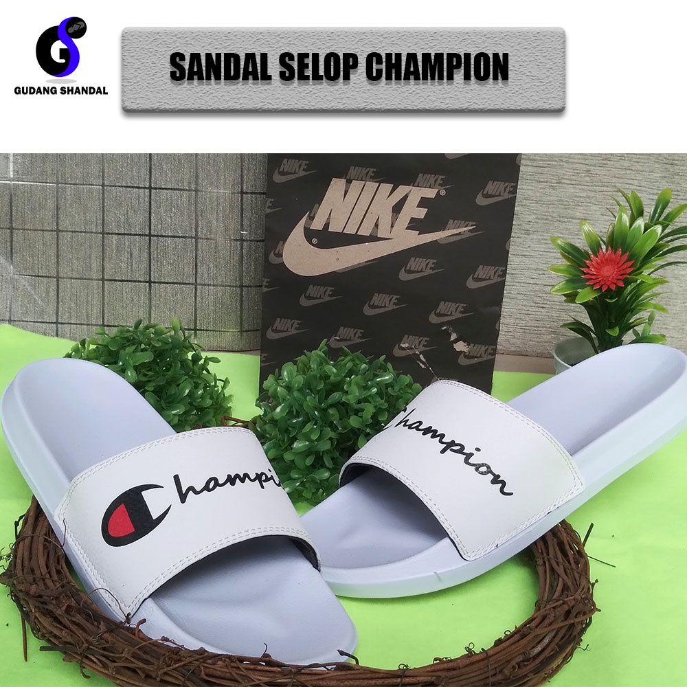 Sandal selop wanita kekinian model Champion | sandal selop aesthetic | sandal selop harian | sandal 