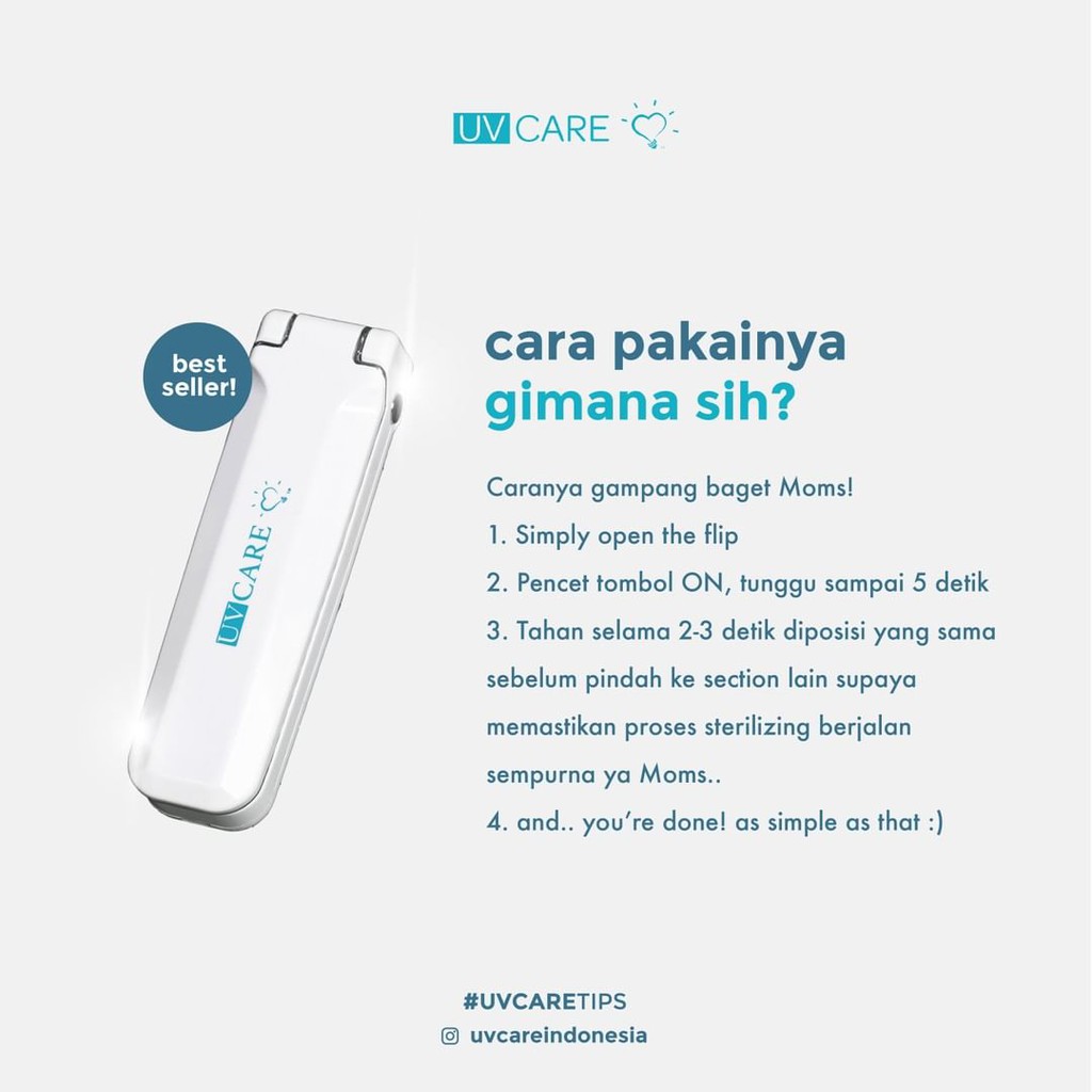 UV CARE Pocket Sterilizer Alat Steril UVCare Portable Travelling