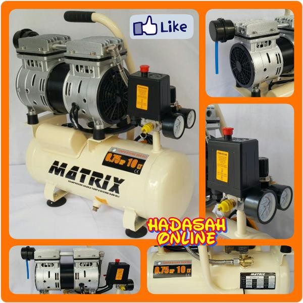 Kompresor Angin Oilless 0,75 Hp Matrix | kompressor udara oilles | Compressor oiless | oiles |