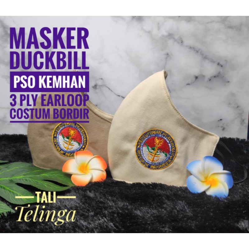 Masker Kemhan Duckbill Logo Bordir