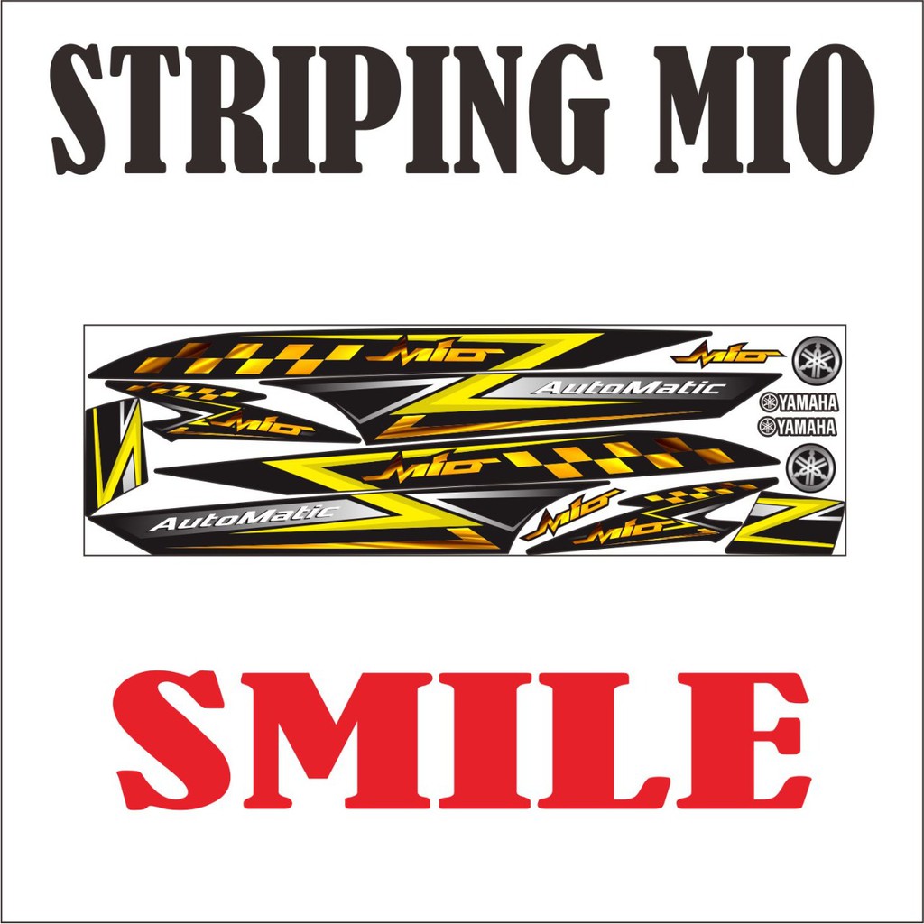 STRIPING MIO SMILE MIO MX OLD STICKER VARIASI GOLD STRIPING
