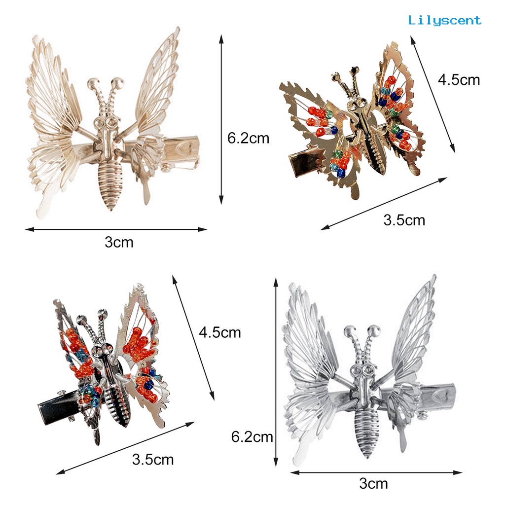 Ls Jepit Rambut Bentuk Kupu-Kupu Hollow Out Gaya Korea Untuk Wanita