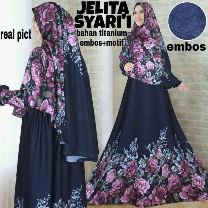 Gamis Muslim Jelita Syari - Navy