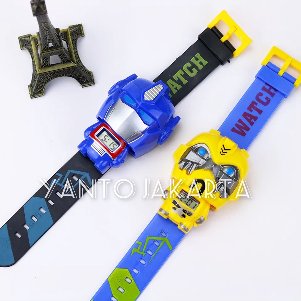 JAM TANGAN ANAK LAKI LAKI ROBOT TRANSFORMER