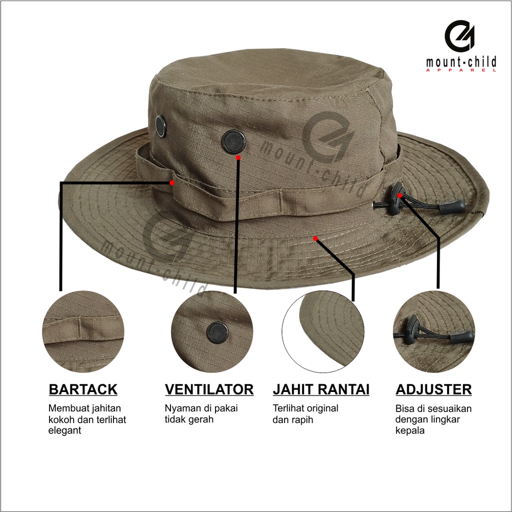 TOPI RIMBA PRIA WANITA DEWASA BUCKET ADVENTURE OUTDOOR HAT HIKING TOPI MANCING TOPI PENDAKI GUNUNG TOPI KOBOY