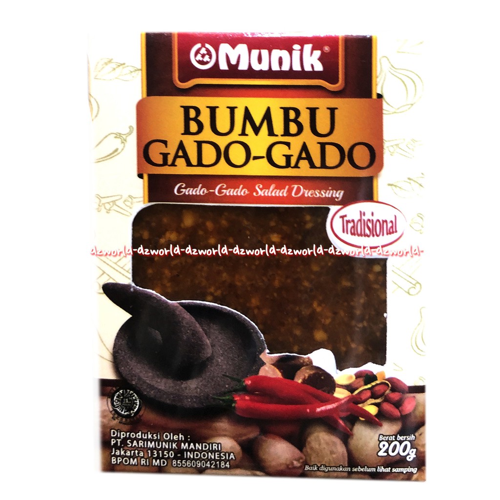 Munik Bumbu Gado Gado Salad Dressing 200gr Gadogado Bumbu Kacang