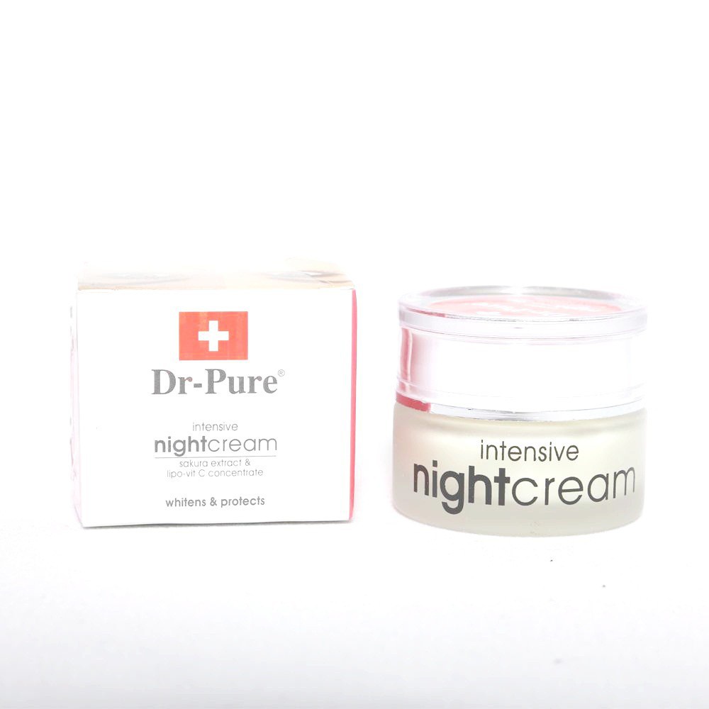 DR-PURE NIGHT CREAM WHITENS &amp; PROTECTS - 20GR