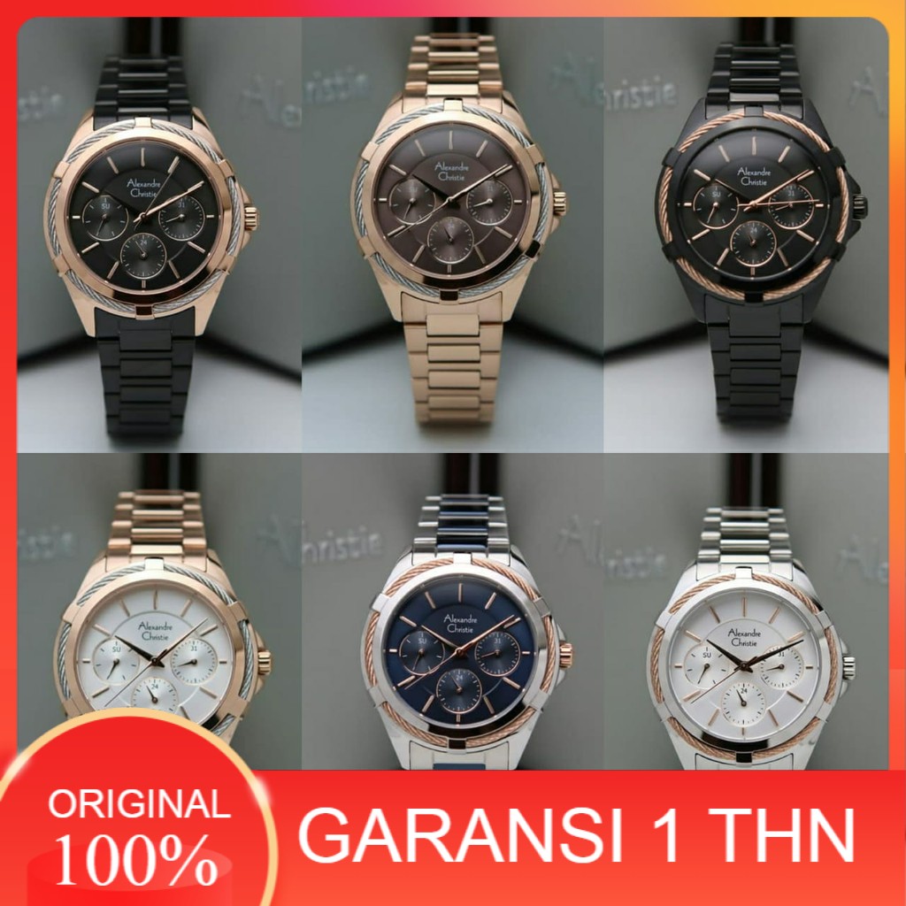 JAM TANGAN WANITA ALEXANDRE CHRISTIE AC 2841 AC2841 ROSEGOLD ORIGINAL