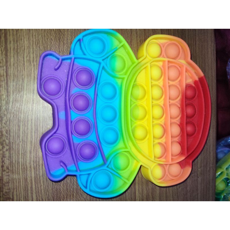 《READY STOCK 50+ JENIS》 Mainan Anak Pop it Fidget Unicorn Rainbow Versi 1-Robot rainbow