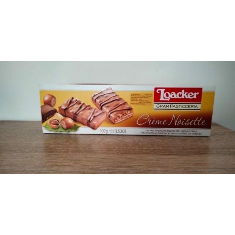 Loacker coklat biskuit Creme Noisette