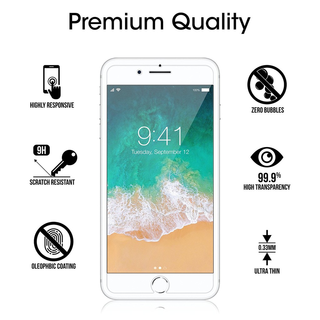 3Pcs Premium Pelindung Layar Tempered Glass Premium untuk Apple iPhone 11 Pro X 6 7 8 Plus XS MAX XR