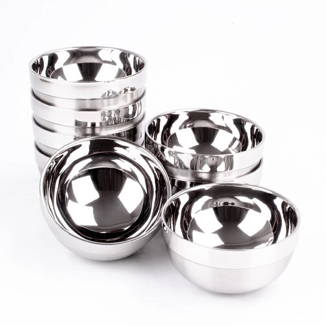 Mangkuk mangkok stainless 11.5cm China bowl 2 lapis anti panas murah