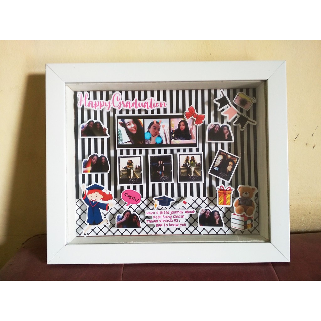 Scrap Frame bingkai foto 3D Kado Wisuda Murah ukuran 10r (20x25)
