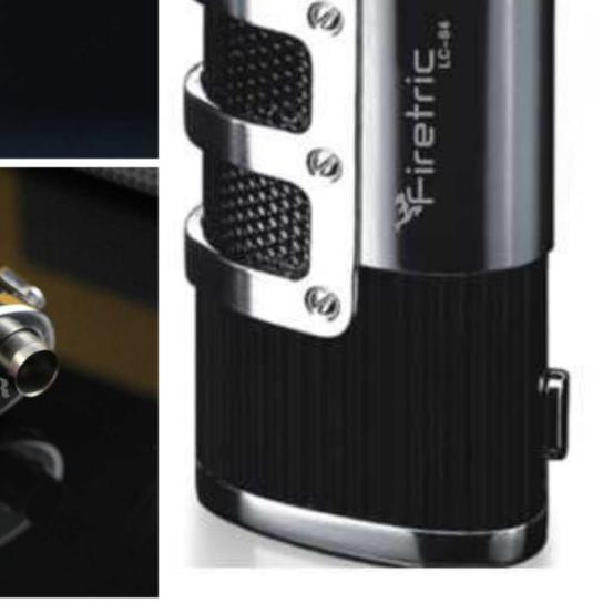 ➺ Firetric Korek Api Torch Lighter 3 Jet Flame Gas Butane + Cigar Punch
 ✾