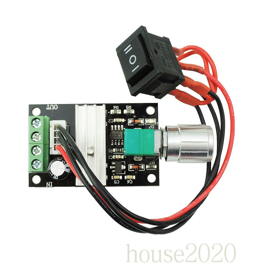 (House2020) Kontroler Kecepatan Motor Pwm Dc 6v 12v 24v 3a 80w 1203bb