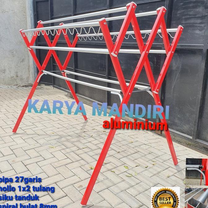 ><><><] JEMURAN BAJU / JEMURAN PAKAIAN ALUMINIUM WARNA UKURAN / 180CM / TURBO