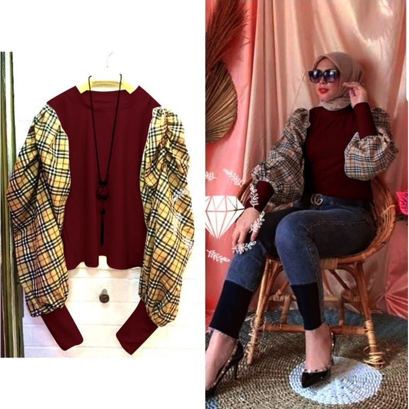 BLOUSE ATASAN JISOO JUMBO BABYTERRY