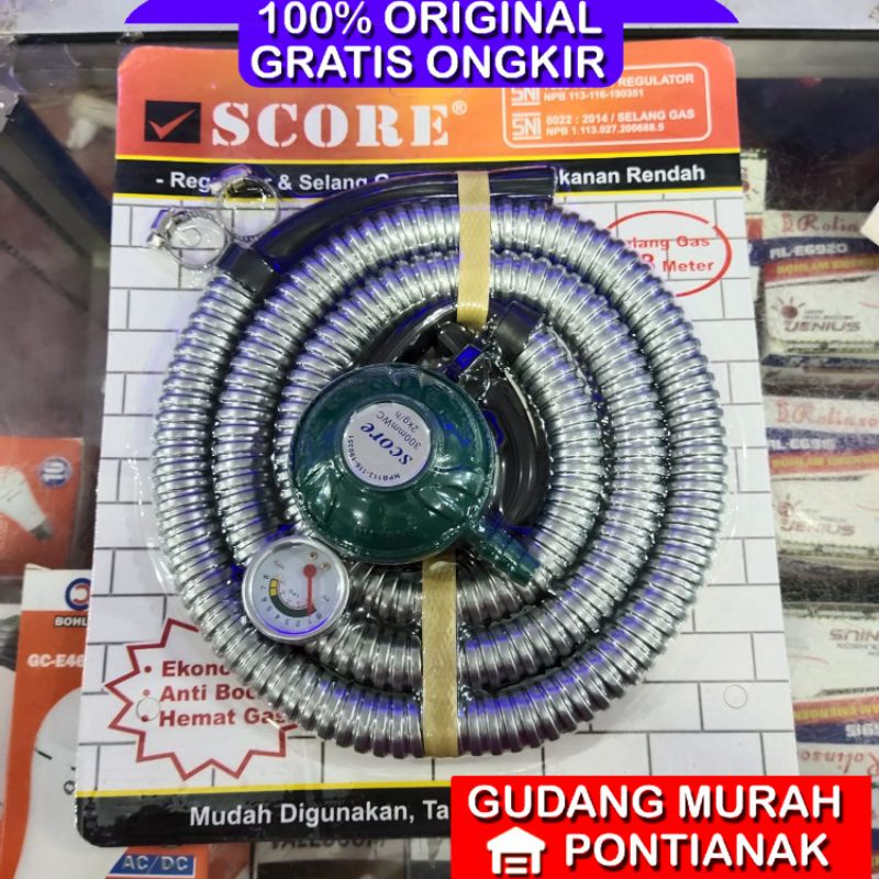 Selang gas dan regulator caisar / selang paket caisar / score