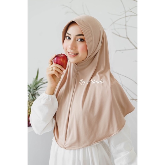 𝐁𝐘 𝐀𝐃𝐈𝐍𝐃𝐀 BERGO HAMIDAH jersey premium instan / hijab sport olahraga daily menutupi dada kerudung instant jilbab simpel