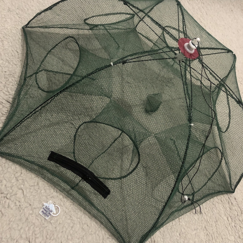 Jaring Jala Payung Penangkap Ikan Bubu 6 Lubang Lobang Perangkap Ikan Cumi Udang Kepiting Lobster Bu