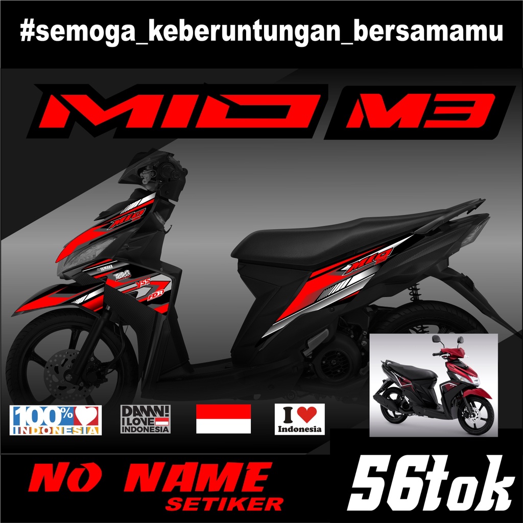 Sticker Striping mio m3 (56tok) - decal Stiker setriping Variasi List Motor