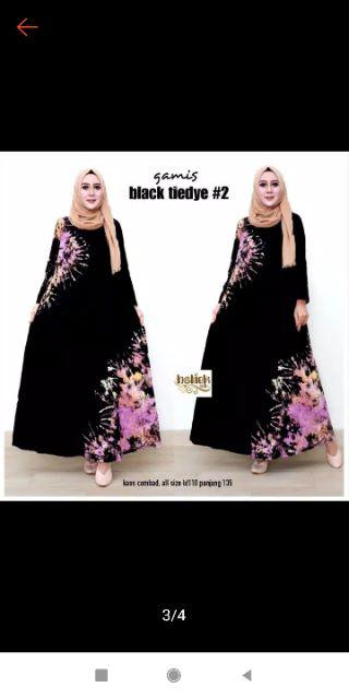 Pilih Warna Turis Disti Gamis Kaos Pelangi Tiedye Batik Td2