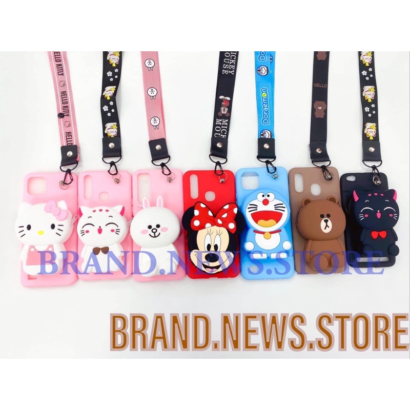 OPPO A77S/ A54/ A16/ A15/ A15S/ A7/ A5S/ A11K/ A12/ A16K/ A16E/ A57 2022/ SOFT CASE KARAKTER/BONEKA DISNEY DOMPET KOIN/COIN + GANTUNGAN TALI HP