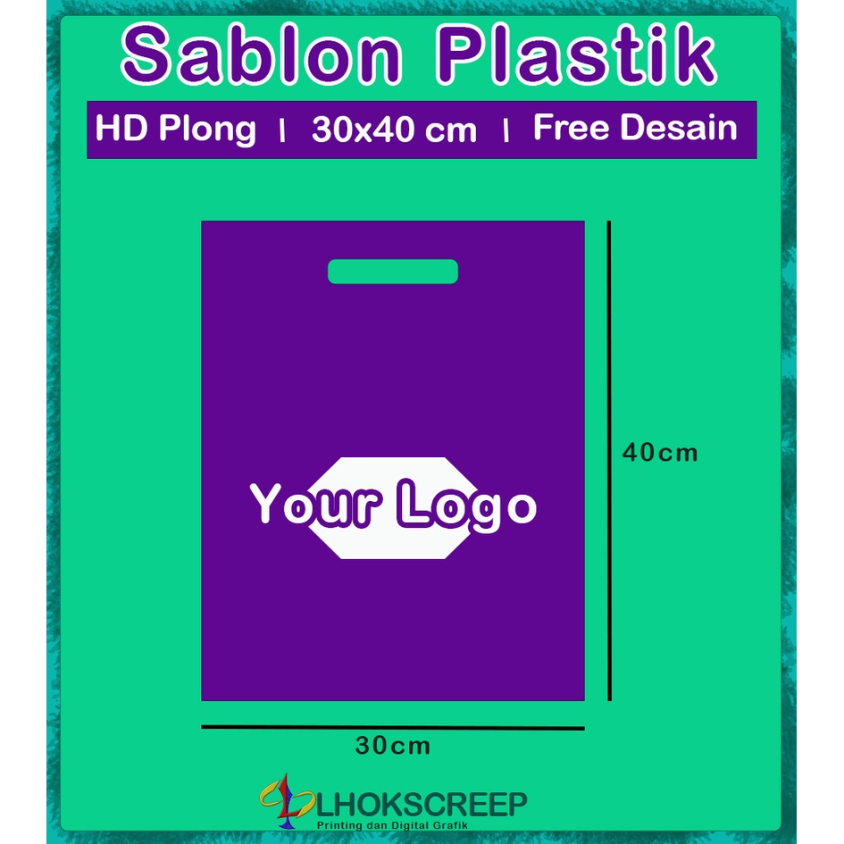 

Sablon Plastik plong 30x40 Shoping Bag sablon plastik murah kemasan packaging FREE DESAIN