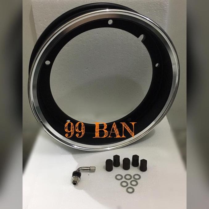 Velg Vrossi Vespa Classic Ring 10 - Black Crome (Sepasang)