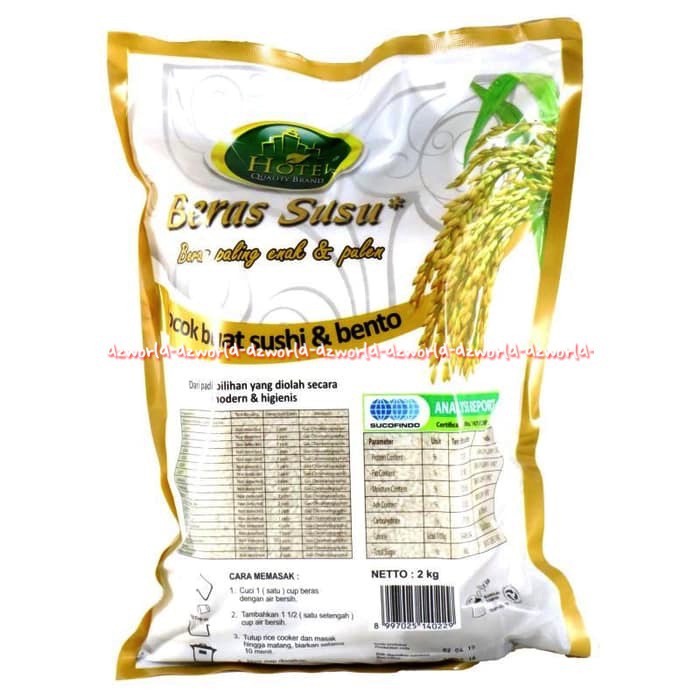 Hotel Quality Brand Beras Susu 2kg Beras Putih Merek Hotel Beras Pulen Untuk Sushi Bento