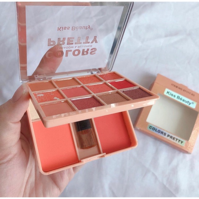 Eyeshadow kiss beauty pallete eyeshadow set blush & highlighter