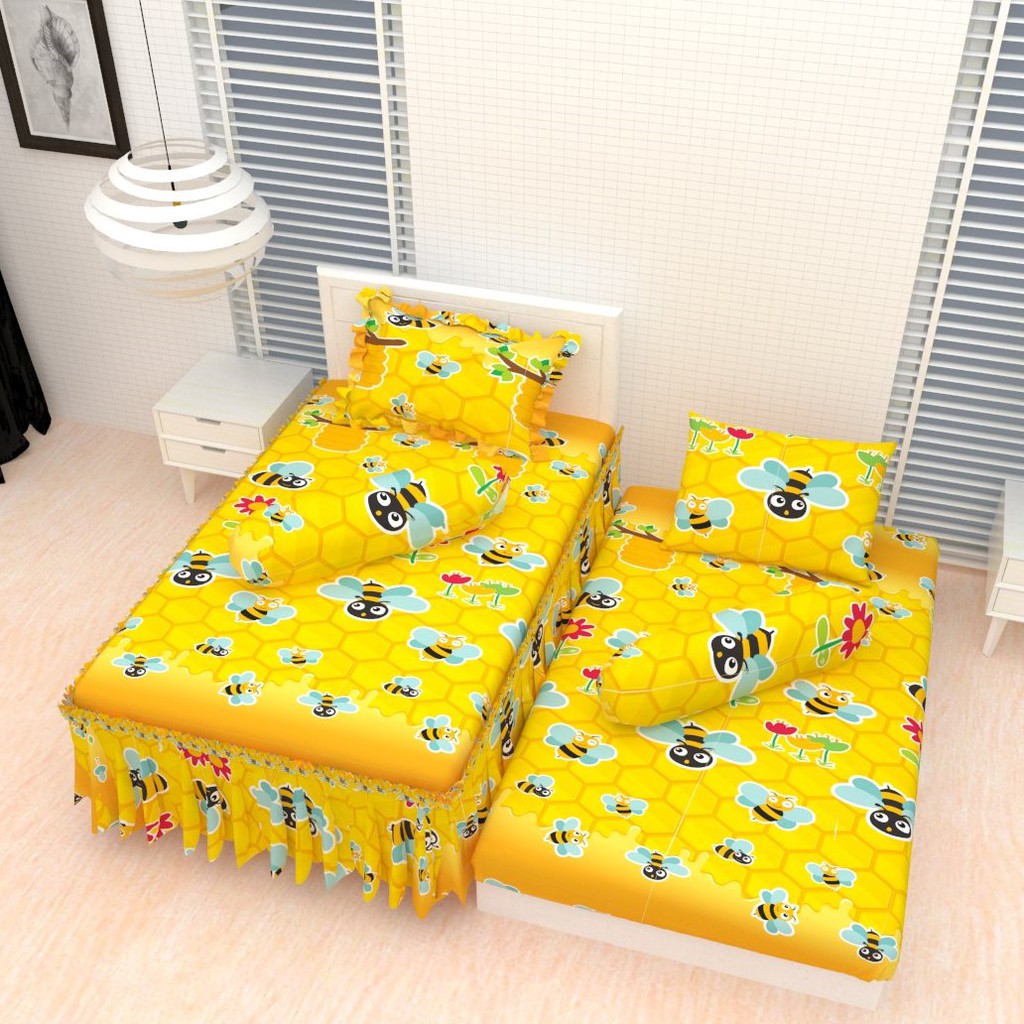 Sprei / Seprai Endless Love Single Duo 120x200 - My Honey Bee Murah dan Berkualitas