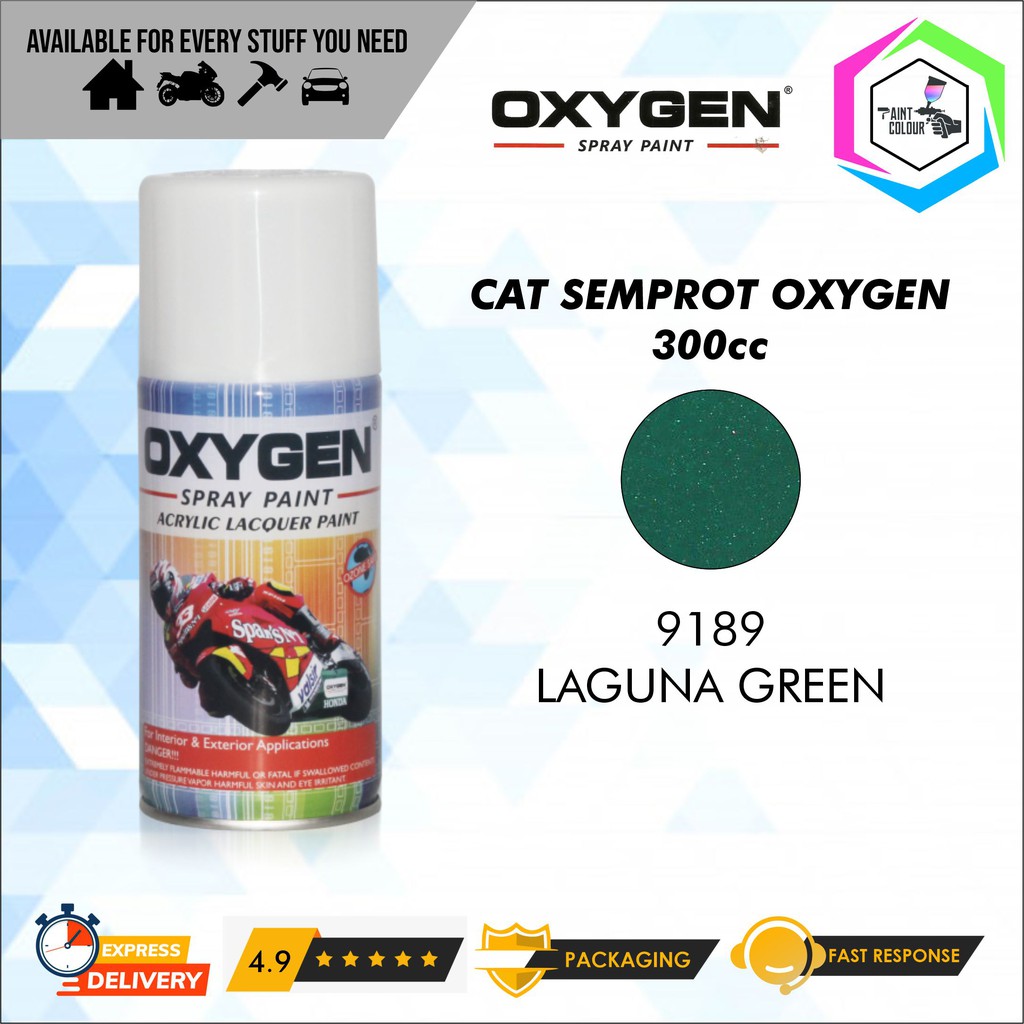 Cat Semprot / Pylox OXYGEN Acrylic Spray Paint - 9189 Laguna Green