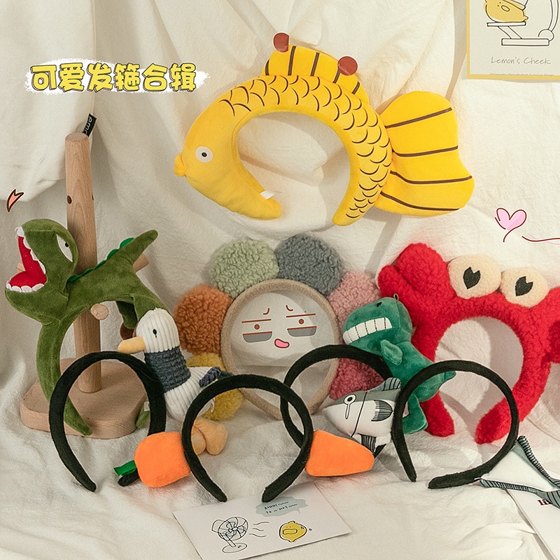 Bando Boneka Lucu Korean Style Import Headband Fashion Wanita Aksesoris Bandana / Bando Bandana Korea Wanita / Bando Kepiting, Bando Bunga Lucu Anak Dewasa, Bando Kartun