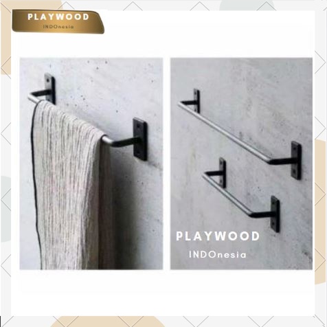 Playwood - Gantungan Handuk Kamar Mandi Tempel/gantungan baju dinding besi tempel