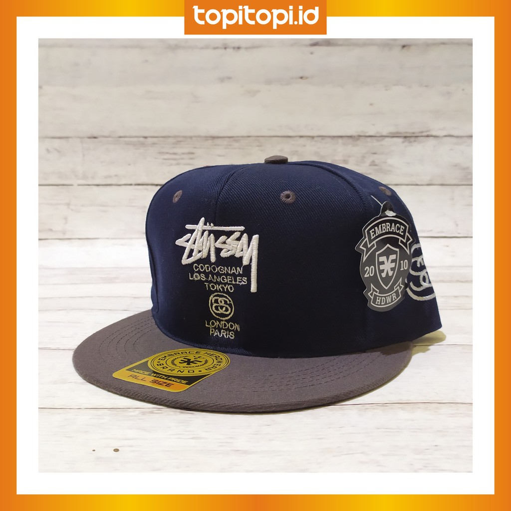 Topi Distro Stussy Snapback Embrace